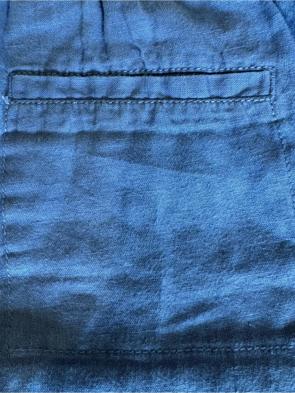 Olsen Lisa Fit 100% Linen Drawstring Pants - Blue - Size M/8 - Summer Classic - Picture 5 of 10